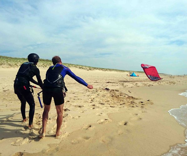 despegue-clase-privada-kiteland-escuela-kitesurf-landes