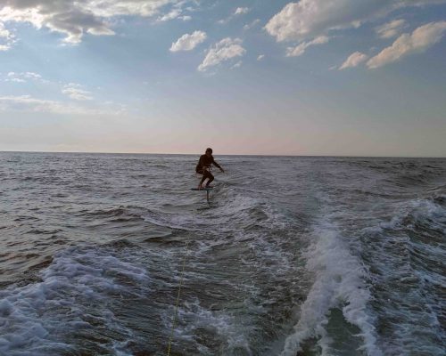 surf foil vagues