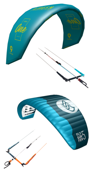 gear-kites-bars-kiteland-kitesurf-school-landes gear kites and bars
